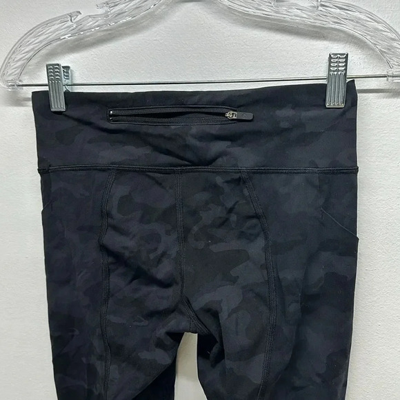 Lululemon Pace Rival Crop Leggings 22" Incognito Camo Camouflage Grey Black 4 - Picture 8 of 11